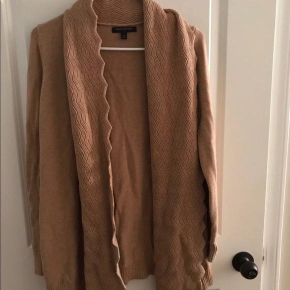 Banana Republic Tan Zig Zag Cardigan - Picture 3 of 6
